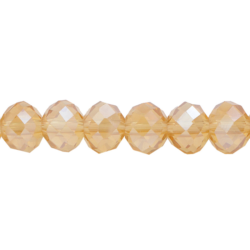 Murano rondela facetada 8mm smoked topaz 17 x 62unds
