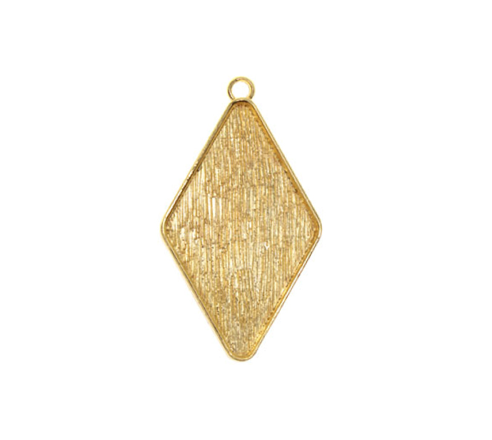 Pendiente rombo 67x38mm A-16530/rodio x und