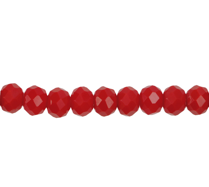 Murano rondela facetada 3mm coral 84 x 140unds
