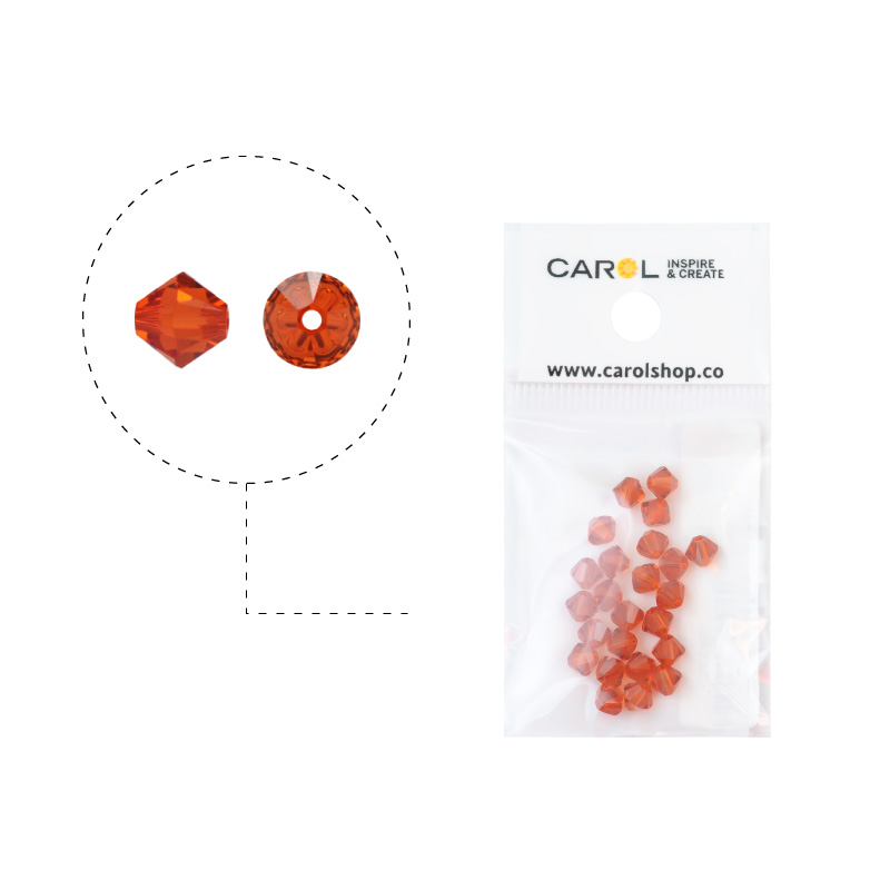 5328 swarovski rombo indian red 5mm x 24 unds