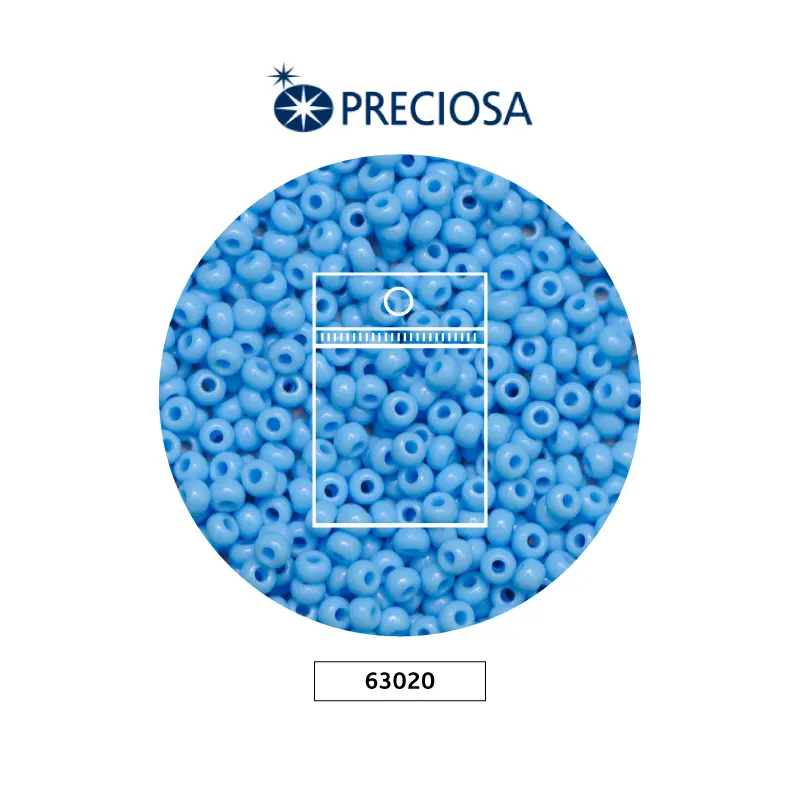 Mostacilla checa preciosa 8/0 3mm 63020 azul claro x50g
