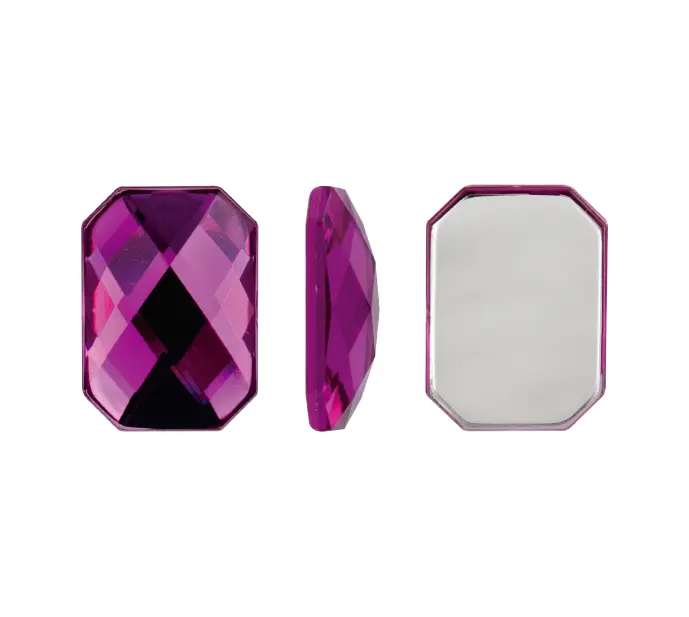 Acrilico K1037 octagon plano 10x14mm purple velvet 5 x und