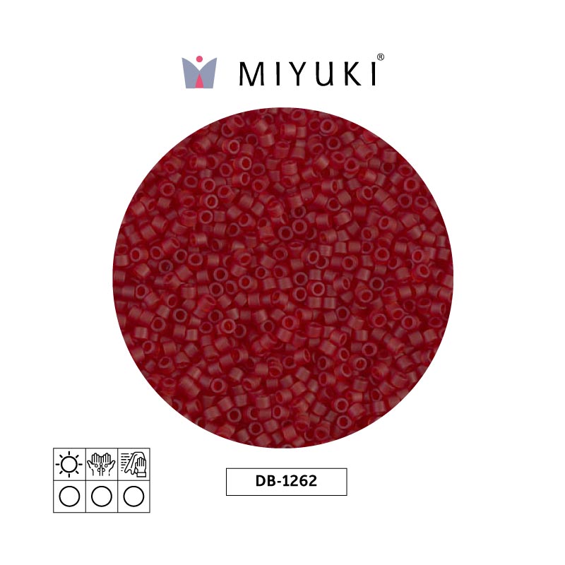 Miyuki delica 11/0 DB1262 matte transparent dk cranberry x 50g