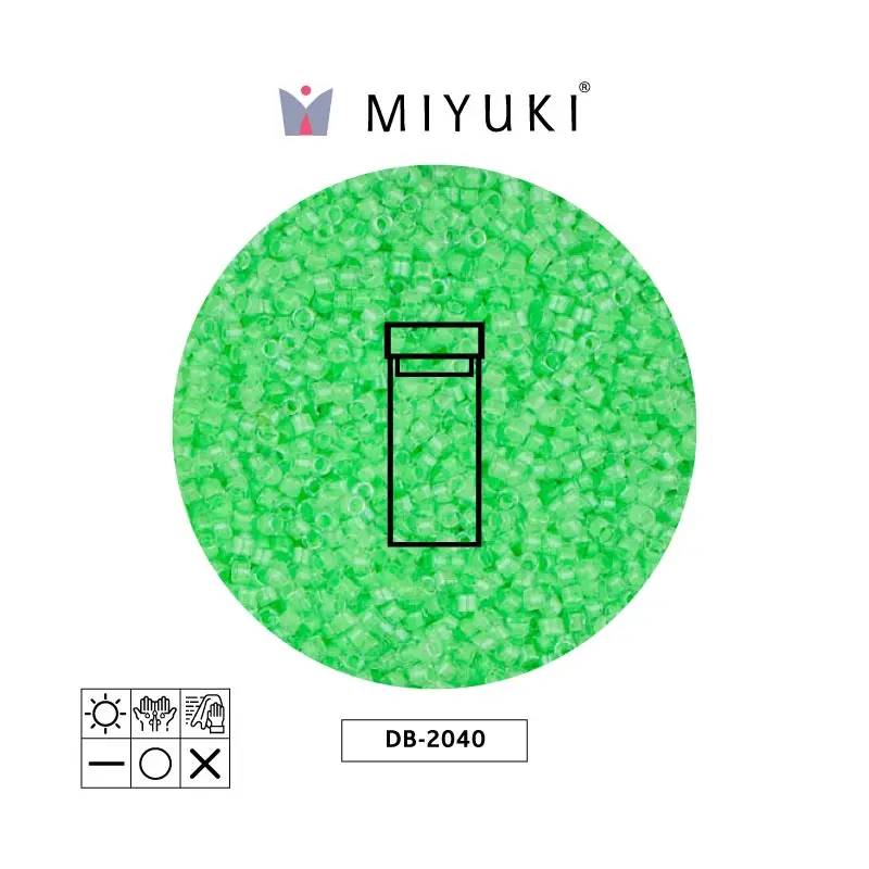 Miyuki delica 11/0 DB2040 neon mint green x 3gr