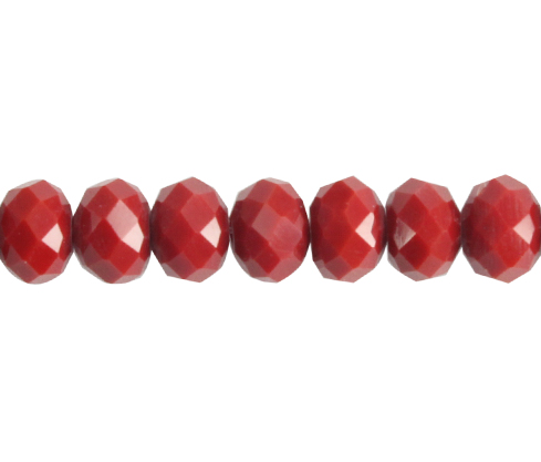 Murano rondela facetada 6mm dark coral 85 x 82unds