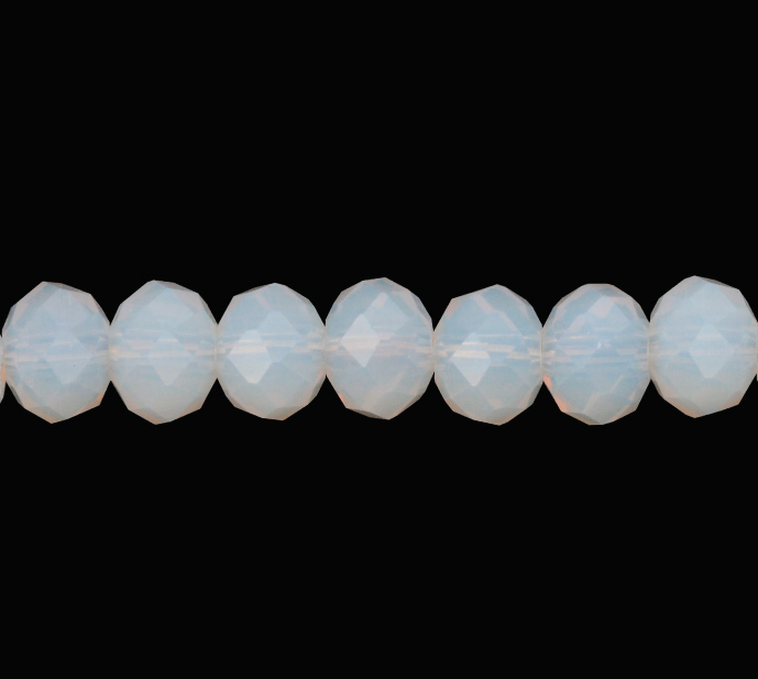 Murano rondela facetada 6mm gris mate 56AB x 82unds