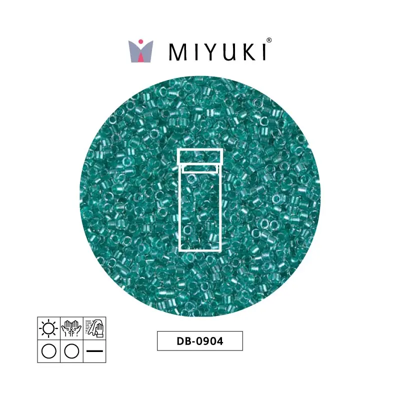 Miyuki delica 11/0 DB0904 sparkling azul verde forrado x 3g