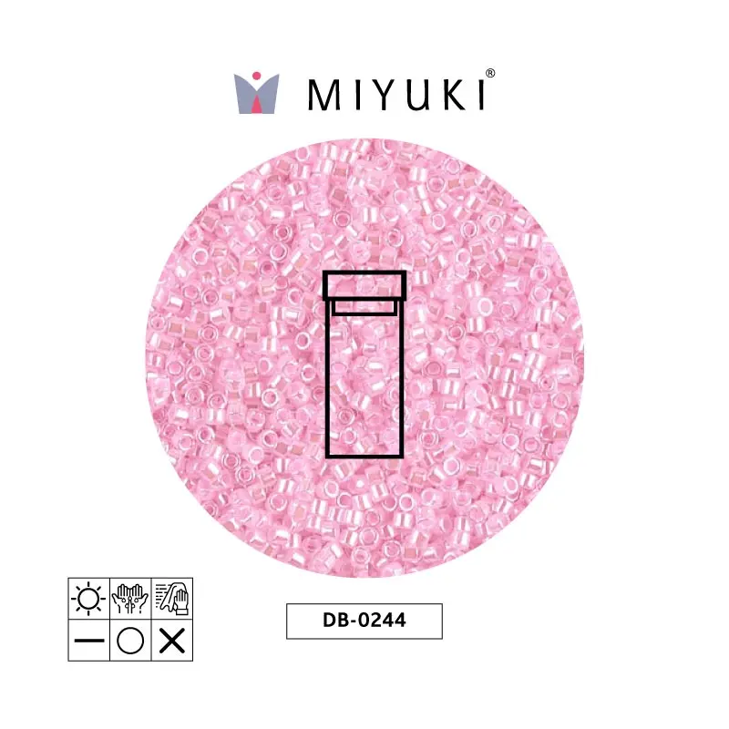 Miyuki delica 11/0 DB0244 lined light pink x 3g