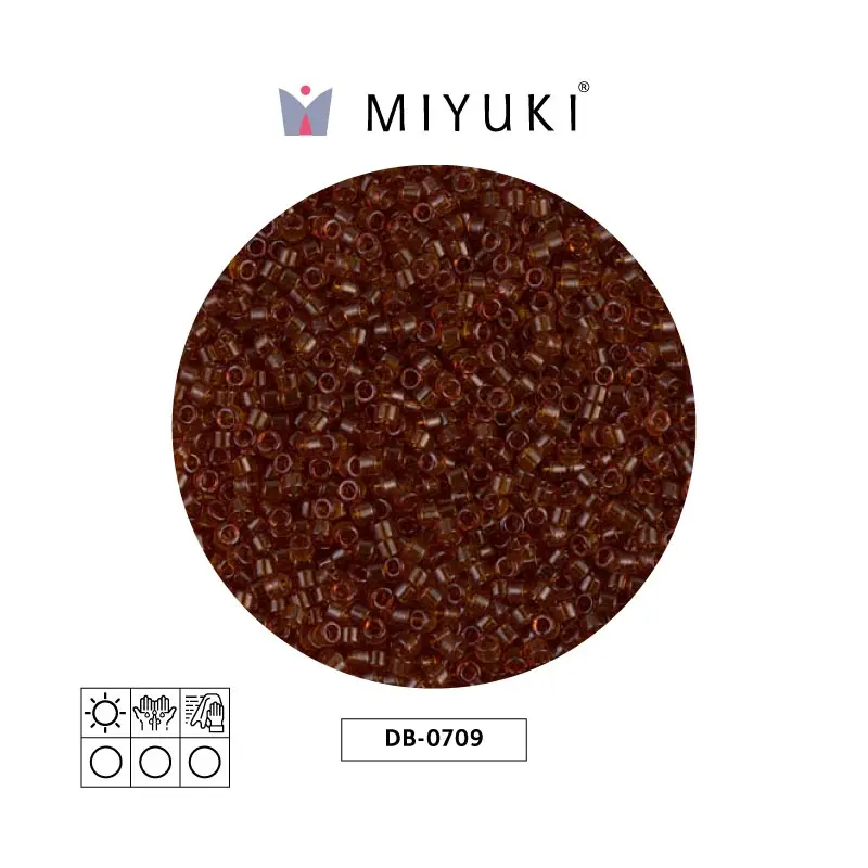 Miyuki delica 11/0 DB0709 transparent dark topaz x 50g