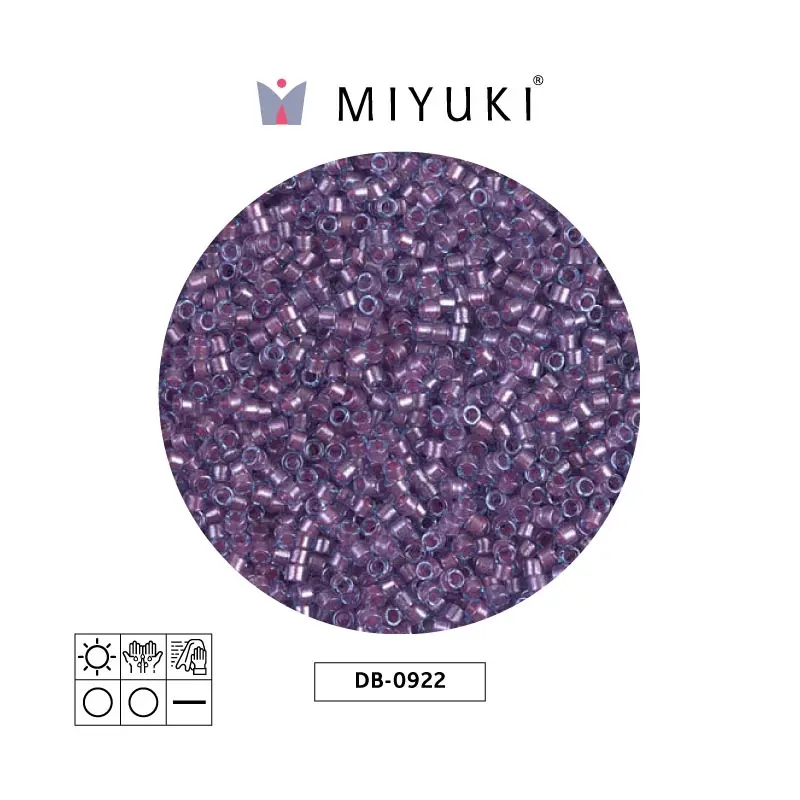 Miyuki delica 11/0 DB0922 sparkling orchid lined aqua x 50g