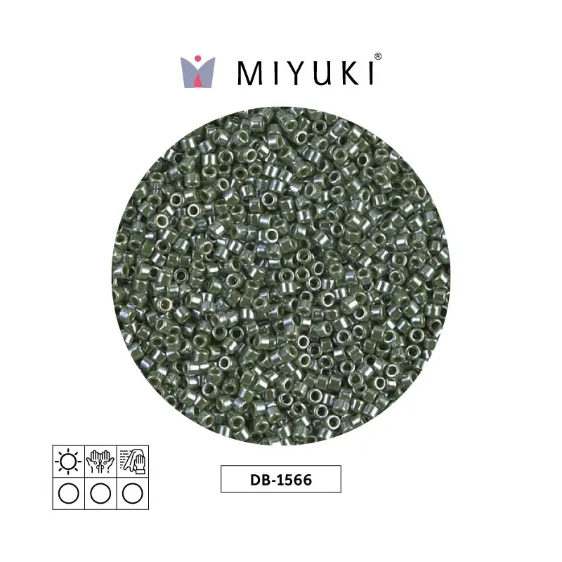 Miyuki delica 11/0 DB1566 opaco verde lusterr x 50g