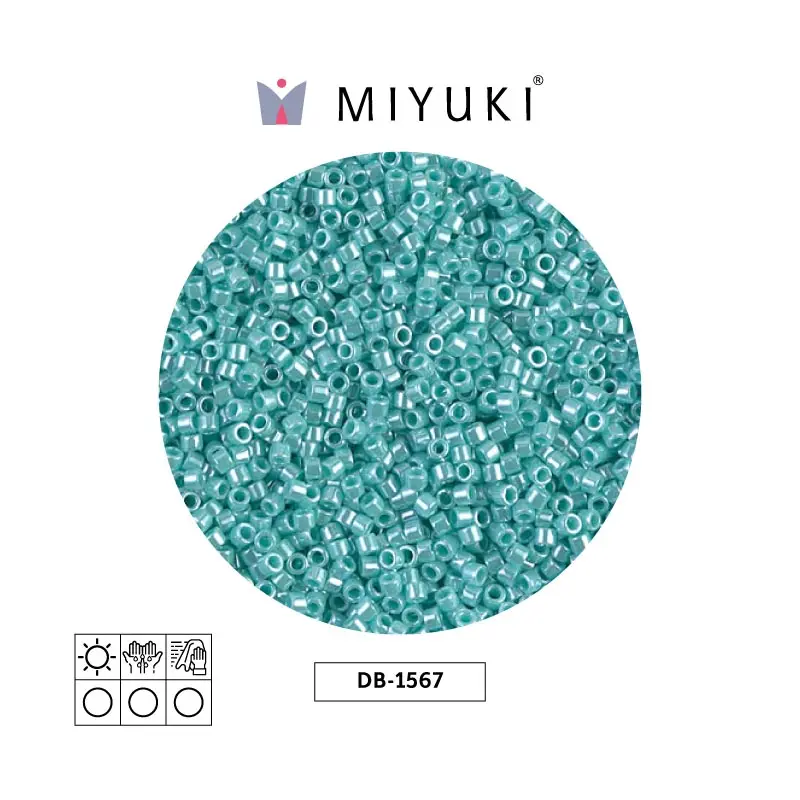 Miyuki delica 11/0 DB1567 opaque sea opal luster x 50g