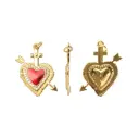 Dije esmaltado rojo sagrado corazon 18x27mm/Golfi x und