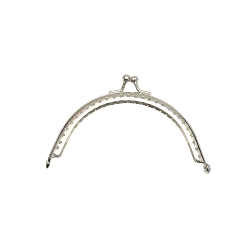 Marco de monedero para tejer niquel liso 10cm x und