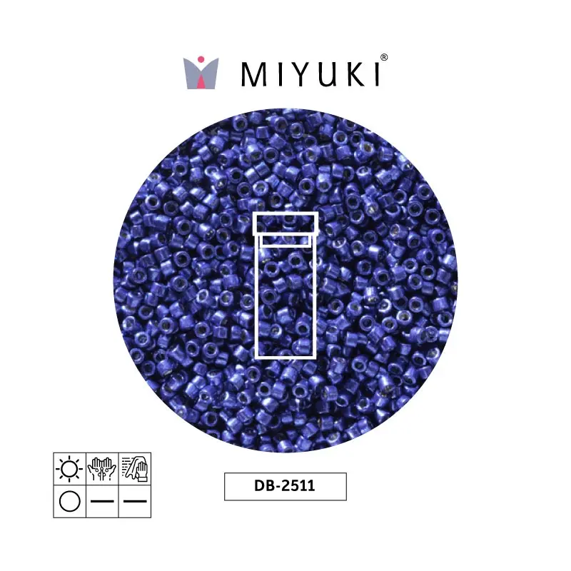 Miyuki delica 11/0 DB2511 duracoat galvanized navy x 3g