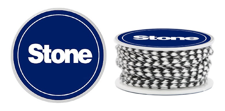 Cordon vibora 1.5mm blanco-negro x 3m