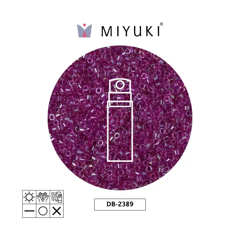 Miyuki delica 11/0 DB2389 color lined magenta x 10g