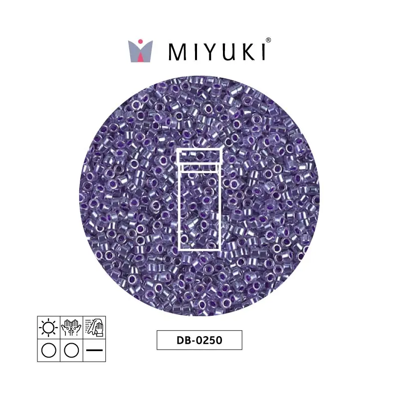 Miyuki delica 11/0 DB0250 morado amatista ceylon perlado x 3g