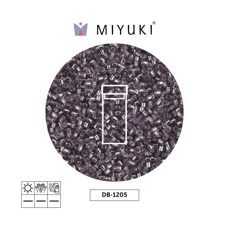 Miyuki delica 11/0 DB1205 silver lined light amethyst x 3g