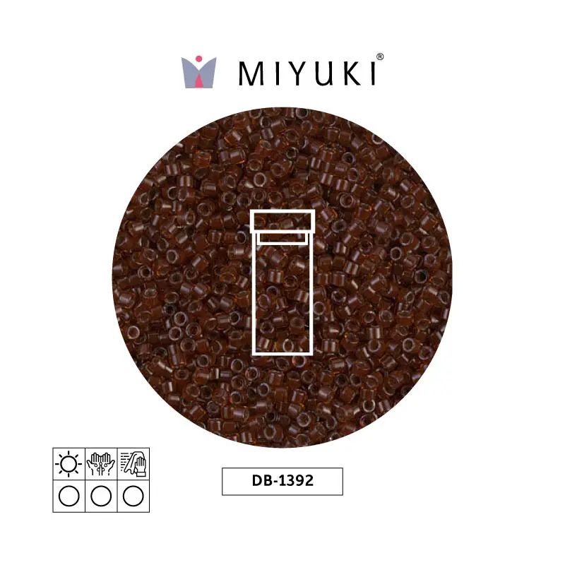 Miyuki delica 11/0 DB1392 dark topaz lined rootbeer x 3g