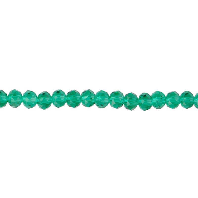 Murano rondela facetada 8mm emerald 20 x 68 unds