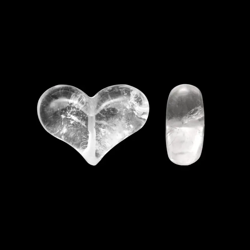 Corazon 24x18x12mm cuarzo cristal x und