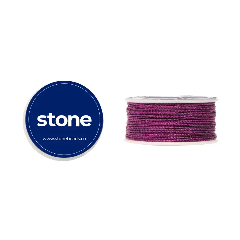 Hilo poliester metalizado 9 hilos L127 purpura x rollo 23m
