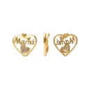 Dije corazon cristales mama 25mm/Golfi W12051 x und