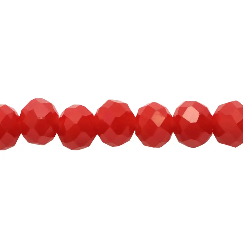 Murano rondela facetada 3mm rojo coral 85 x 110unds