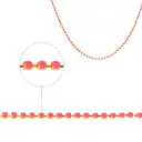 Cadena strass #5 fucsia 2.5mm/Gilt x m