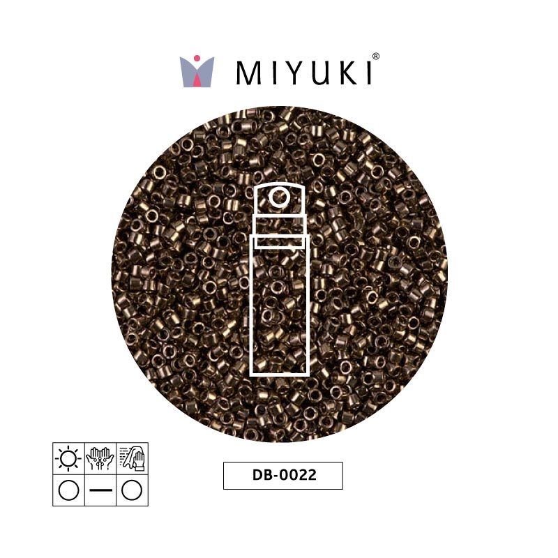 Miyuki delica 11/0 DB0022 metalizado bronce x 10gr