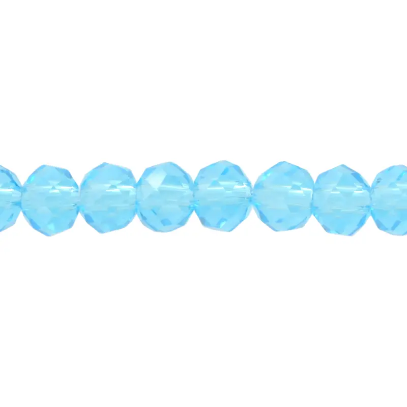 Murano rondela facetada 3mm aqua O07 x 100 unds