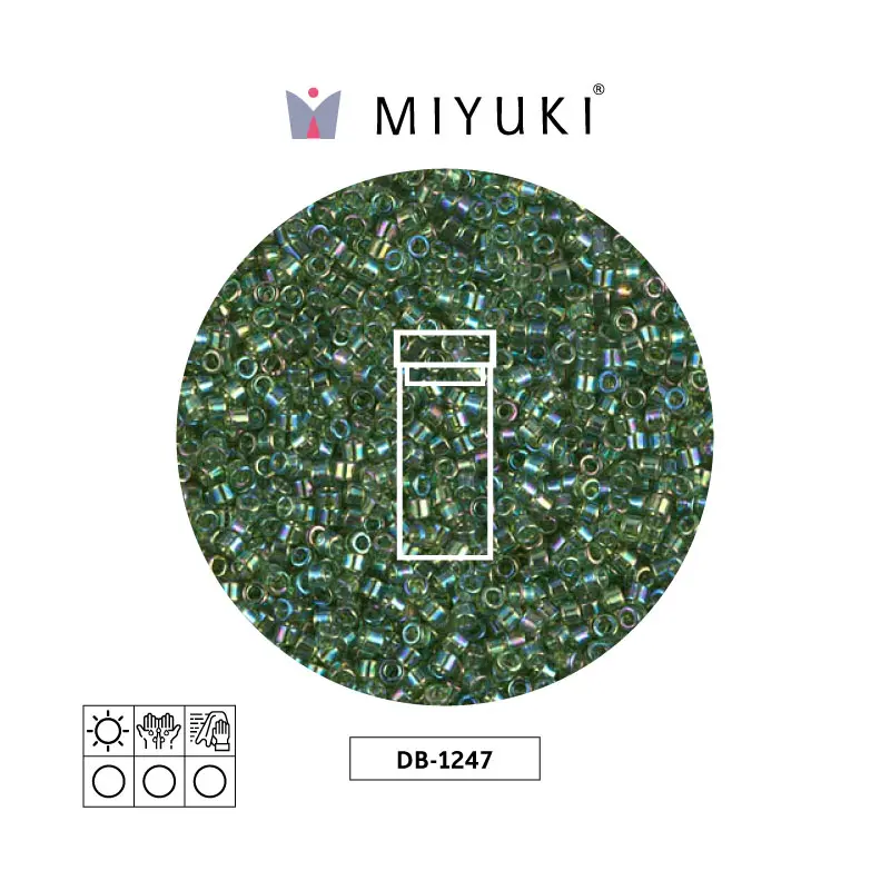 Miyuki delica 11/0 DB1247 tranparent olive AB x 3g