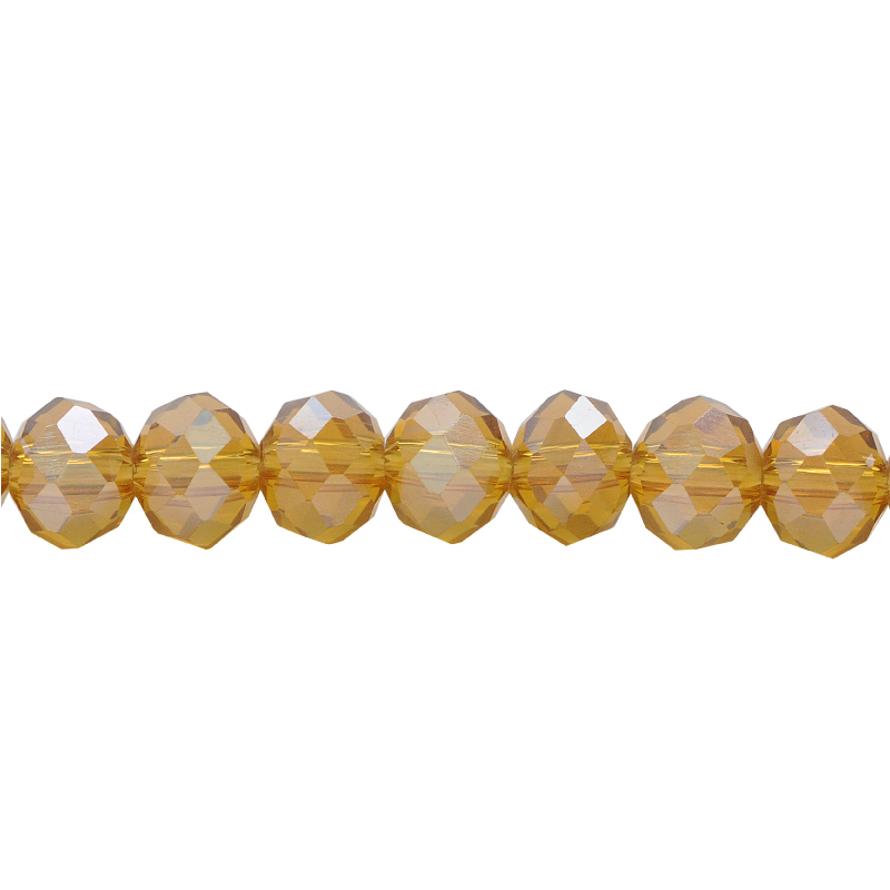 Murano rondela facetada 6mm smoked topaz 17AB x 82unds
