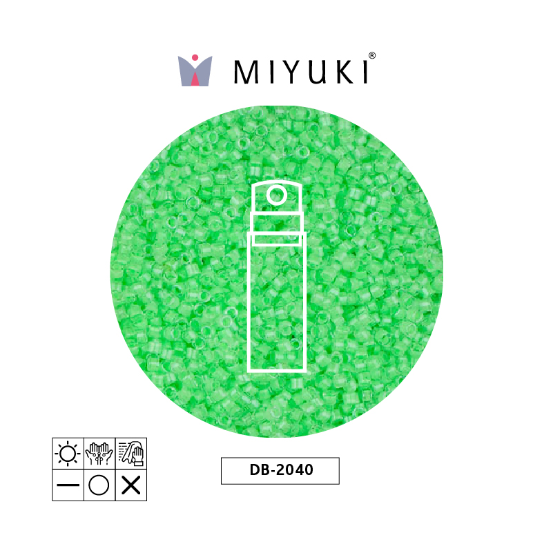 Miyuki delica 11/0 DB2040 neon verde x 10gr