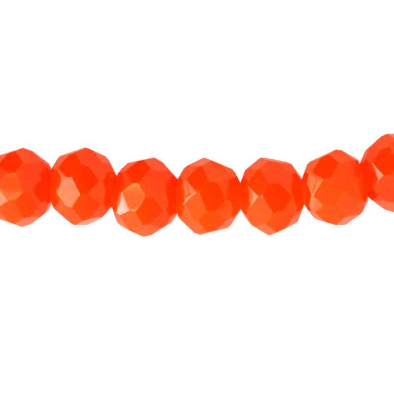 Murano rondela facetada 3mm salmon mate 79 x 120unds