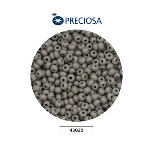 [10565] Mostacilla checa preciosa 2mm 43020 OP gris x 500g