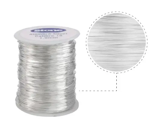 [27838] Hilo silver stone N.18 1.0mm x Kg (148m aprox)