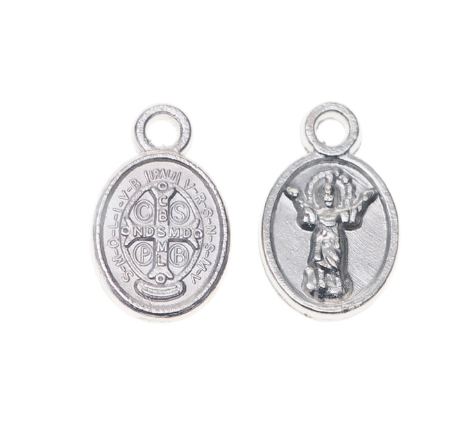 Medalla divino nino / san benito 883-2 13x8mm/NQ x 20unds