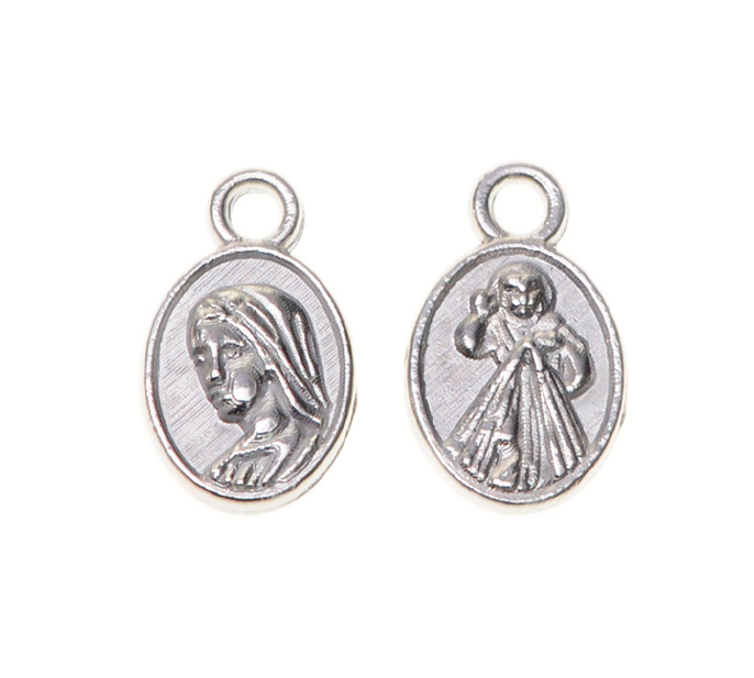 Medalla virgen 130 13x8mm/NQ x 10unds