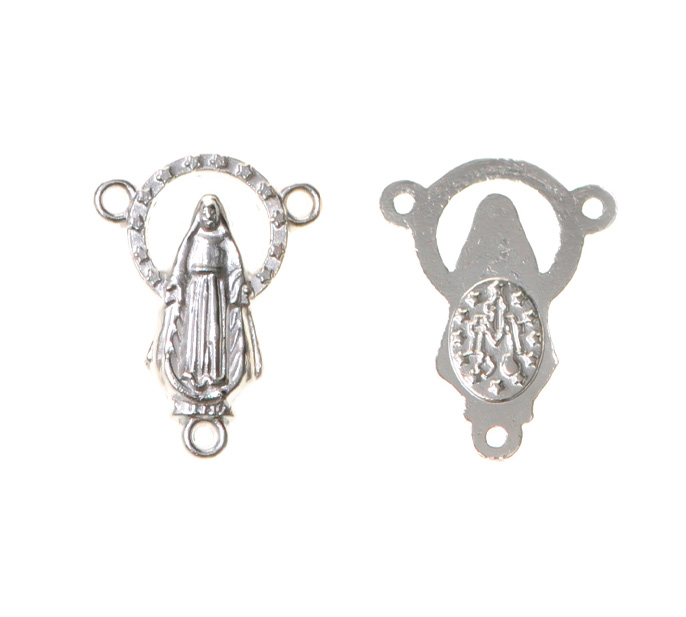 Crucero virgen milagrosa 24x18mm/NQ x 10unds