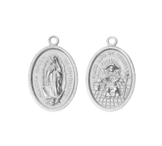 Medalla virgen de guadalupe 403-2 25x16mm/NQ x 10unds