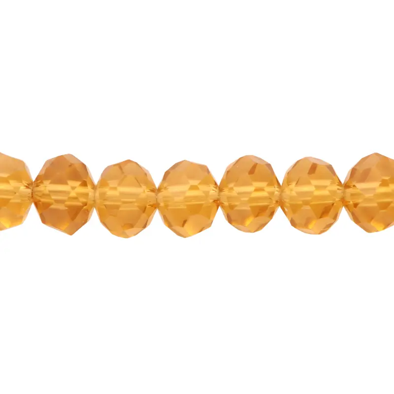 Murano rondela facetada 8mm lt col topaz 27AB x 68unds