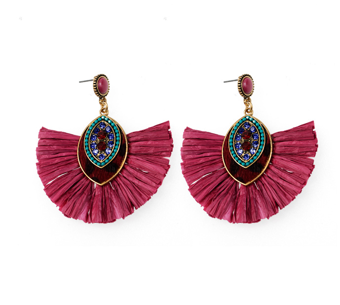 Aretes borla N.8 fuchsia x par (copia)