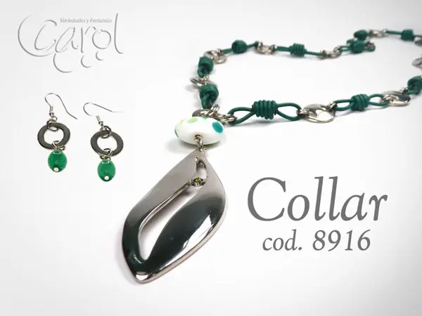 Collar nudo ocho esmeral (copia)