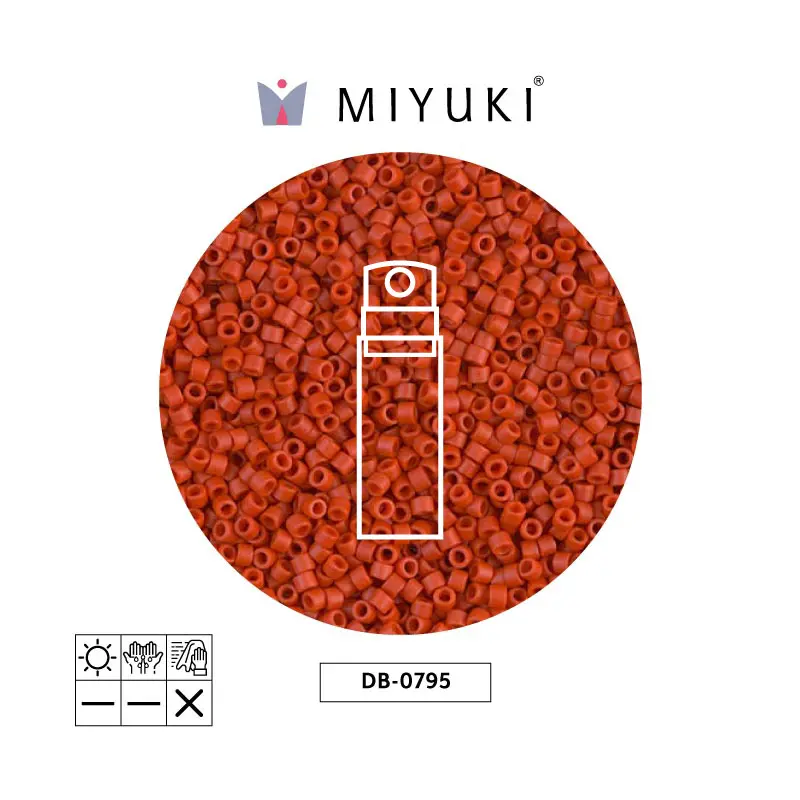 Miyuki delica 11/0 DB0795 matt opaco vermillion x 3g