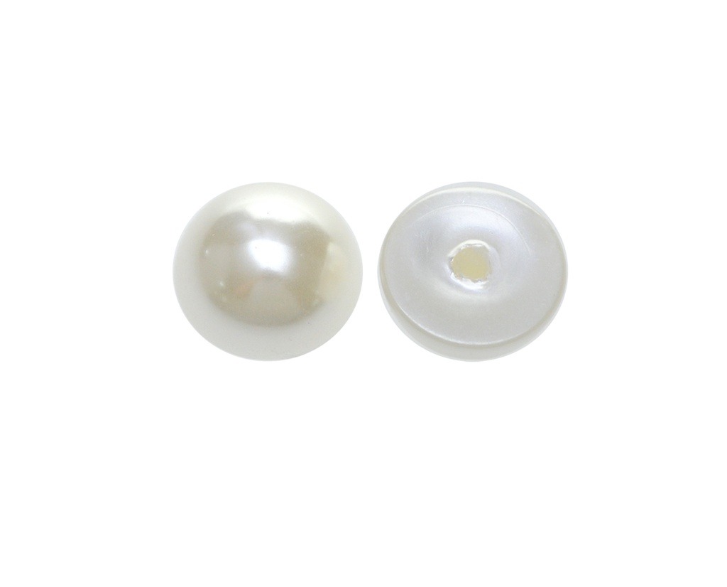Media perla sintetica base plana 1H 10mm cream A-03 x und