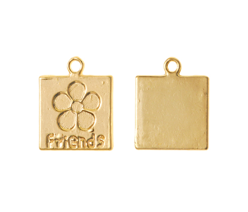 Dije flor friends 14mm AAJ-04482/rodio x und