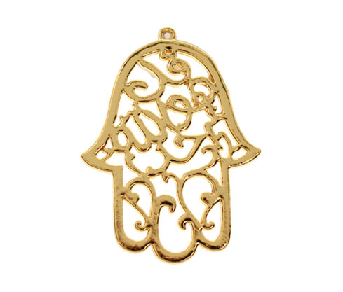 Mano hamsa 71x52mm H-9396/rodio x und