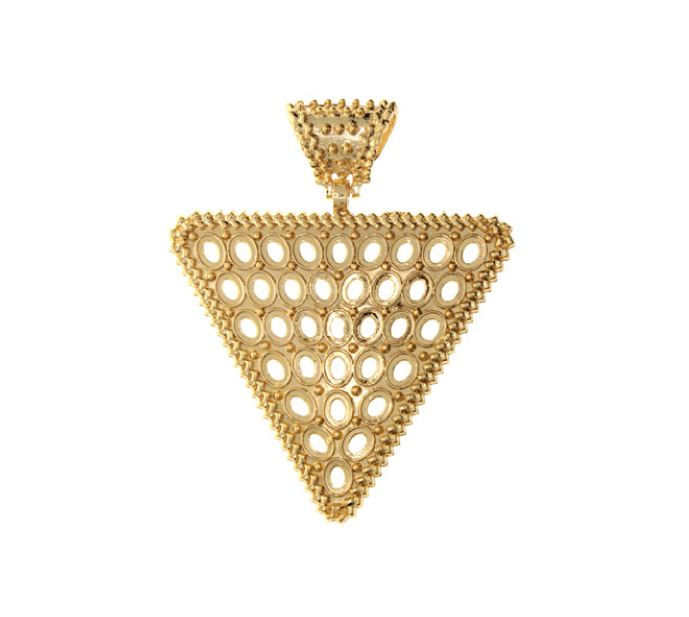 Pendiente triangulo 114x94mm H-2556/rodio x und